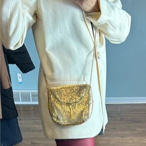 Small gold link cross body bag